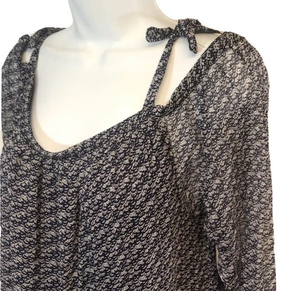 Women’s Lucky Brand Purple White Off The Shoulder Blouse Size 1X - Picture 4 of 5